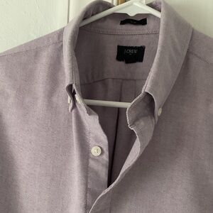 J. Crew Men's Lavender Chambray Cotton Shirt Size M